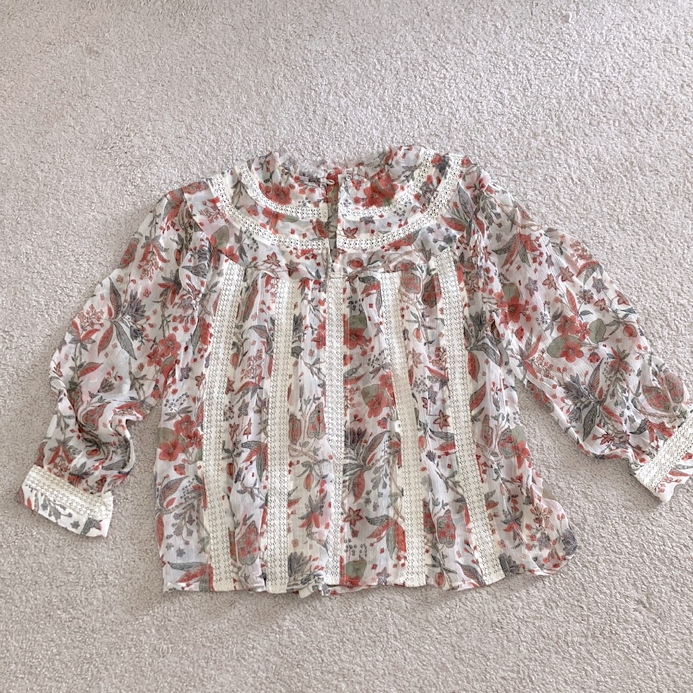 LADIES * Anthropologie Floral Blouse